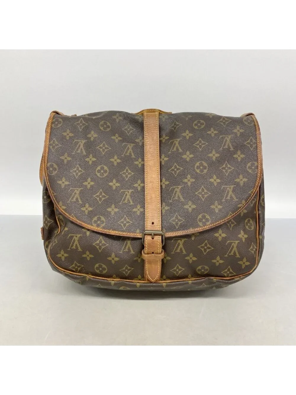 Louis Vuitton Shoulder Bag Monogram Saumur 35 Brown